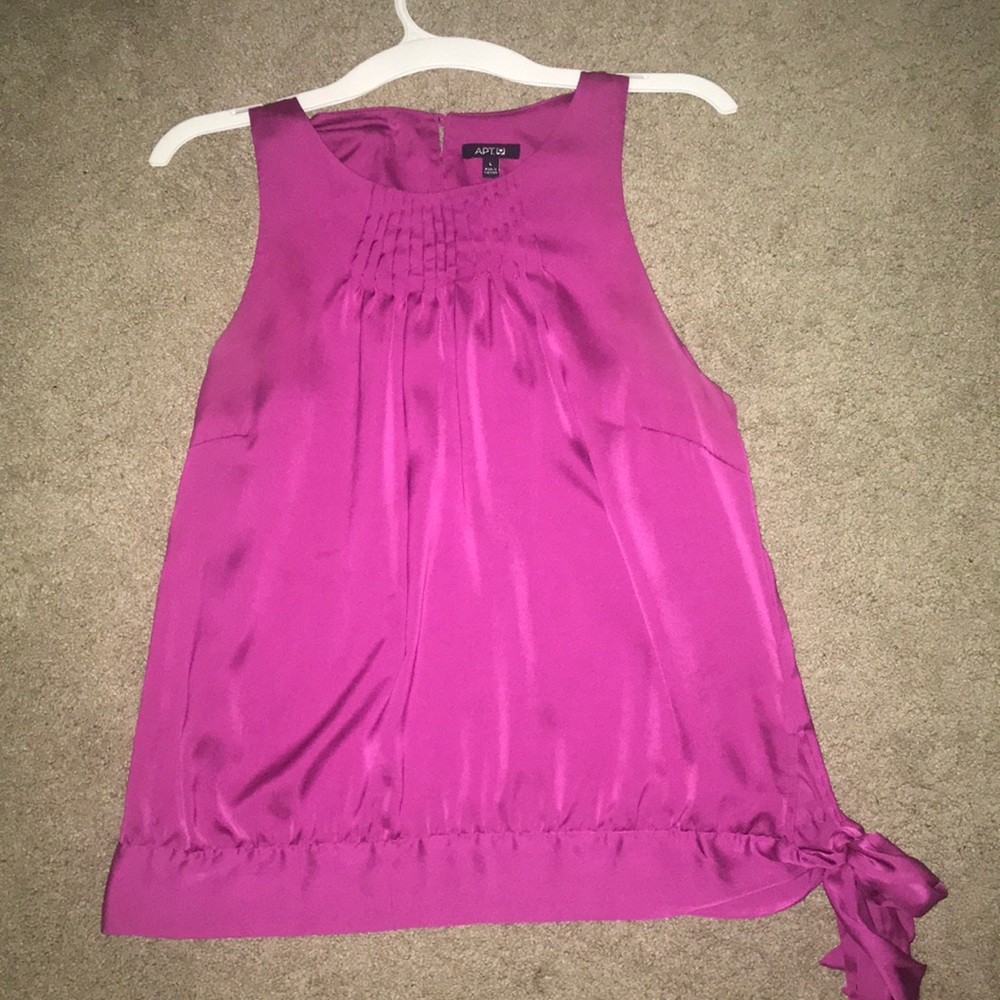 APT 9 blouse with bow at bottom